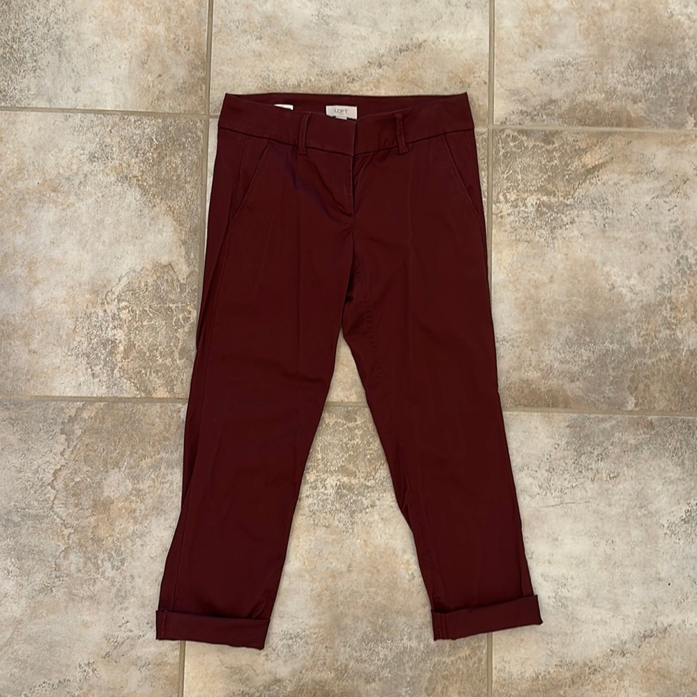 Loft Modern Chino Crop Pants Size 2